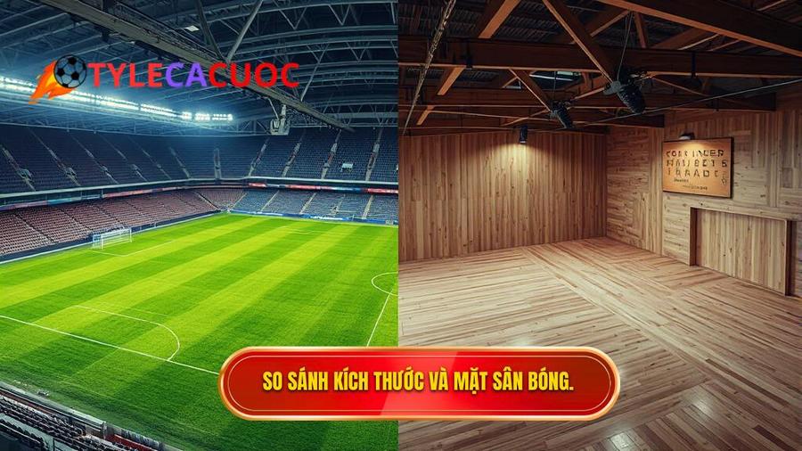 Sự khác biệt về kích thước sân và mặt sân